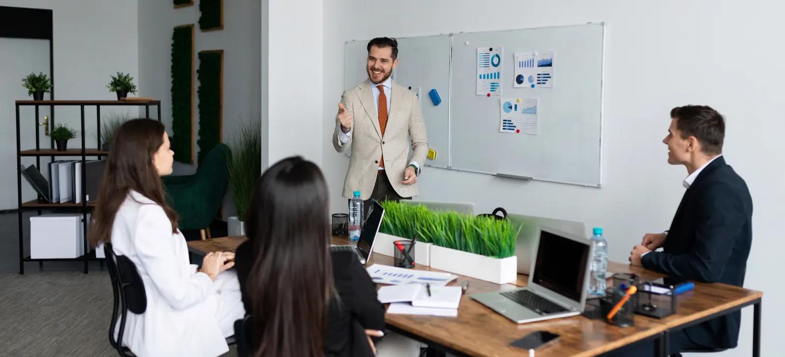 A modern capability-center team in an Indian office